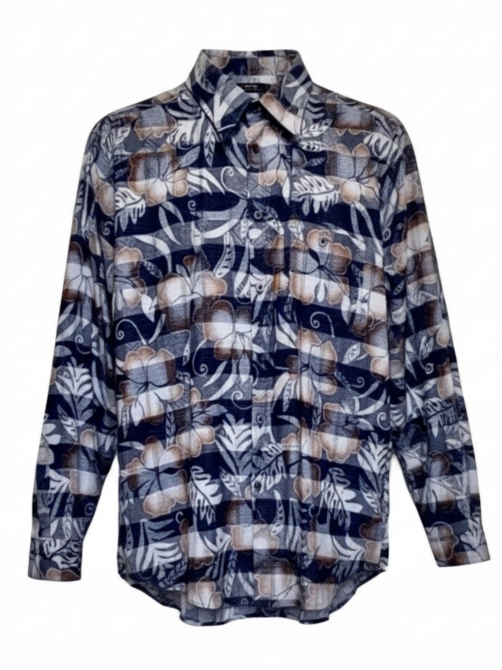 Zanella Men’s Button Down Shirt | Blue | Abstract Luxury | Large | Made in Italy - Picture 14 of 16